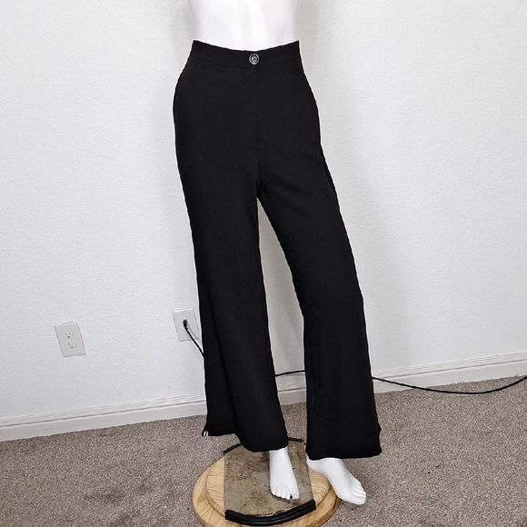 RUTI NEW Contemporary Modern Designer Racer Stripe Joanne Wide Leg Pants Size M - Picture 2 of 15